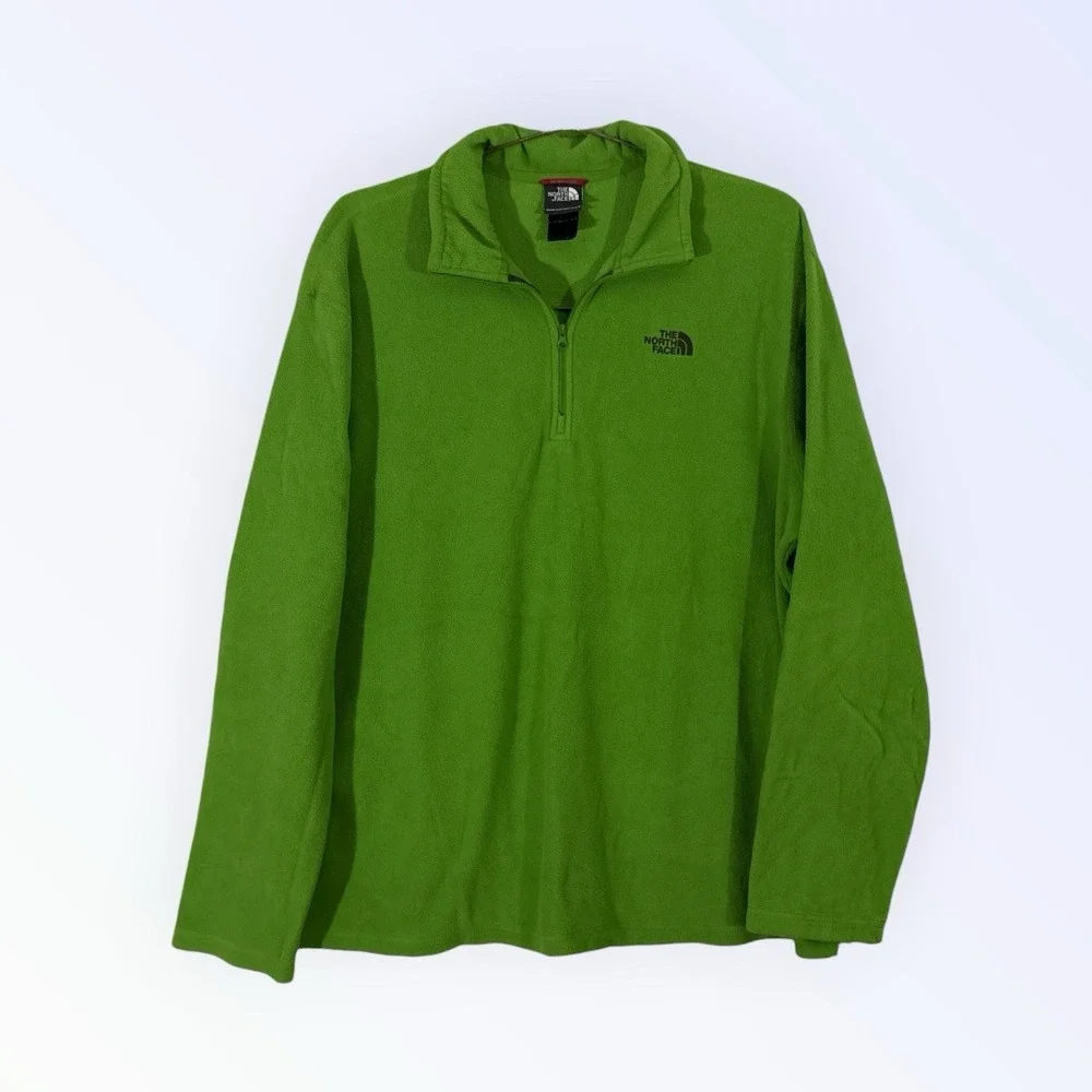The North Face Green Fleece Quarter-ZIP Jacket MENS XL